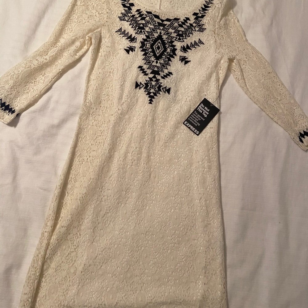 Express lace shift dress